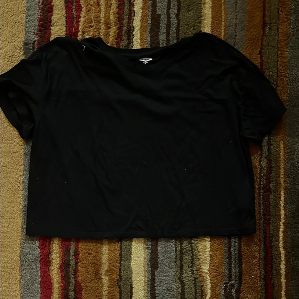 Old Navy Black Crop T-Shirt